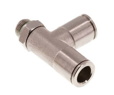 Racor en T en ángulo recto de 8mm x G1/8'' con rosca macho de latón FKM giratorio