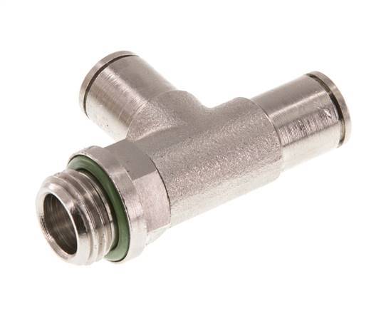 Racor en T en ángulo recto de 6mm x G1/4'' con rosca macho de latón FKM giratorio