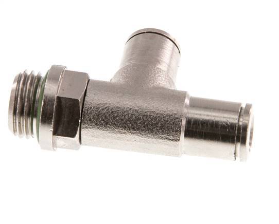 Racor en T en ángulo recto de 6mm x G1/4'' con rosca macho de latón FKM giratorio