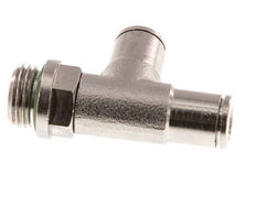 Racor en T en ángulo recto de 6mm x G1/4'' con rosca macho de latón FKM giratorio