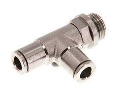 Racor en T en ángulo recto de 6mm x G1/4'' con rosca macho de latón FKM giratorio