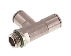 Racor en T en ángulo recto de 8mm x G1/4'' con rosca macho de latón FKM giratorio