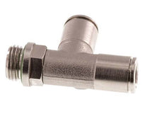 Racor en T en ángulo recto de 8mm x G1/4'' con rosca macho de latón FKM giratorio