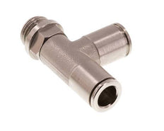 Racor en T en ángulo recto de 8mm x G1/4'' con rosca macho de latón FKM giratorio