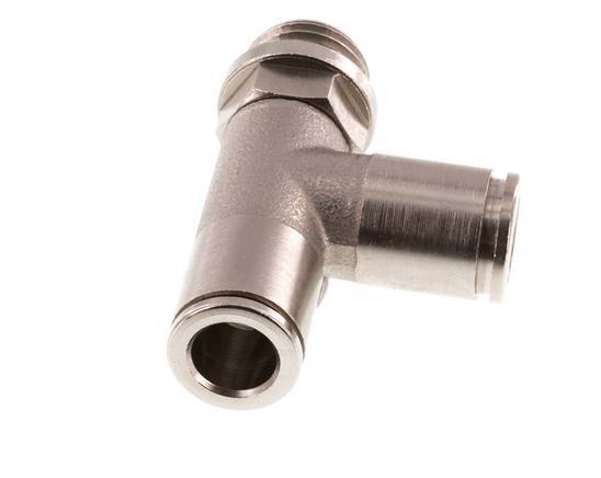 Racor en T en ángulo recto de 8mm x G1/4'' con rosca macho de latón FKM giratorio