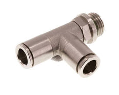 Racor en T en ángulo recto de 8mm x G1/4'' con rosca macho de latón FKM giratorio