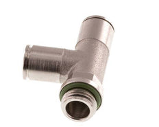 Racor en T en ángulo recto de 8mm x G1/4'' con rosca macho de latón FKM giratorio