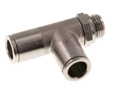 Racor en T en ángulo recto de 10 mm x G1/4'' con rosca macho de latón FKM giratorio