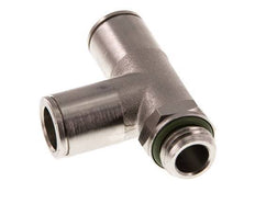 Racor en T en ángulo recto de 10 mm x G1/4'' con rosca macho de latón FKM giratorio