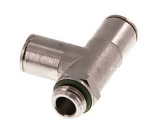 Racor en T en ángulo recto de 10 mm x G1/4'' con rosca macho de latón FKM giratorio