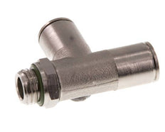 Racor en T en ángulo recto de 10 mm x G1/4'' con rosca macho de latón FKM giratorio