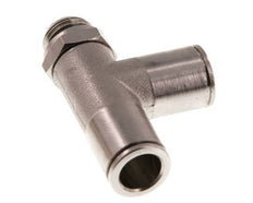 Racor en T en ángulo recto de 10 mm x G1/4'' con rosca macho de latón FKM giratorio