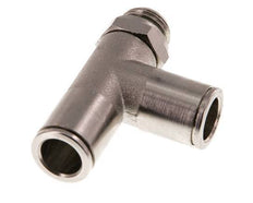 Racor en T en ángulo recto de 10 mm x G1/4'' con rosca macho de latón FKM giratorio
