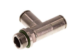 Racor en T en ángulo recto de 10mm x G3/8'' con rosca macho de latón FKM giratorio