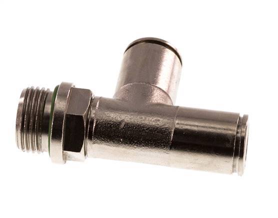 Racor en T en ángulo recto de 10mm x G3/8'' con rosca macho de latón FKM giratorio
