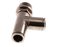 Racor en T en ángulo recto de 10mm x G3/8'' con rosca macho de latón FKM giratorio