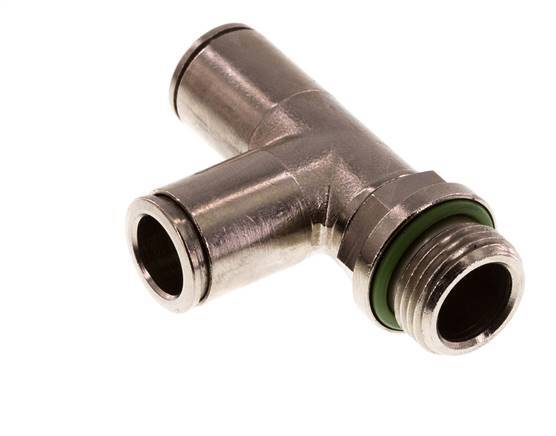 Racor en T en ángulo recto de 10mm x G3/8'' con rosca macho de latón FKM giratorio