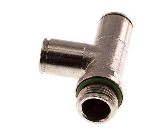 Racor en T en ángulo recto de 10mm x G3/8'' con rosca macho de latón FKM giratorio