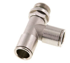 Racor en T de ángulo recto 12mm x G3/8'' con rosca macho Latón FKM Giratorio