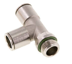 Racor en T de ángulo recto 12mm x G3/8'' con rosca macho Latón FKM Giratorio