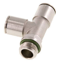 Racor en T de ángulo recto 12mm x G3/8'' con rosca macho Latón FKM Giratorio