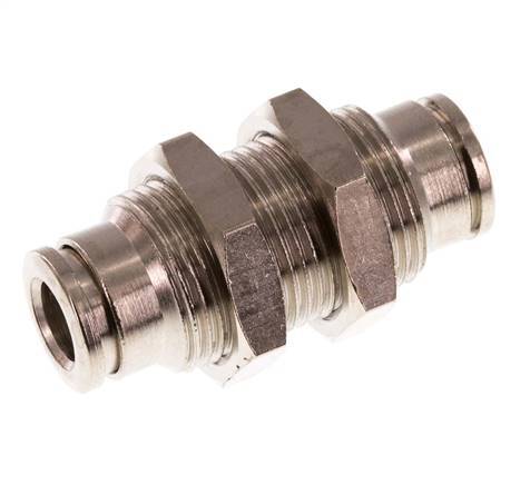Racor de 6 mm de latón NBR Bulkhead [2 piezas]