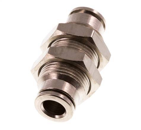Racor de 6 mm de latón NBR Bulkhead [2 piezas]