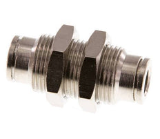 Racor rápido de 6 mm Pasamuros de latón FKM