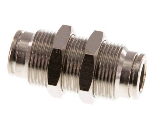 Racor rápido de 8mm Pasamuros de latón FKM