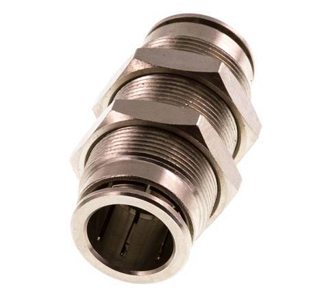 Racor rápido de 14 mm Pasamuros de latón FKM
