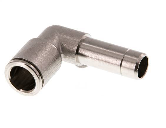 Codo de 90 grados de 10 mm x 10 mm, con latón enchufable NBR