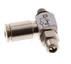 Válvula reguladora de caudal Codo de salida de contador 4 mm - M5 Tornillo ranurado de latón Banjo