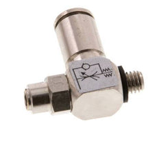 Válvula reguladora de caudal Codo de salida de contador 4 mm - M5 Tornillo ranurado de latón Banjo