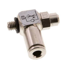 Válvula reguladora de caudal Codo de salida de contador 4 mm - M5 Tornillo ranurado de latón Banjo