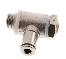 Válvula reguladora de caudal Codo de salida de contador 4 mm - G1/8'' Latón Tornillo ranurado Banjo
