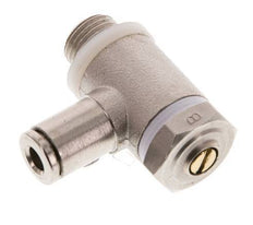 Válvula reguladora de caudal Codo de salida de contador 4 mm - G1/8'' Latón Tornillo ranurado Banjo