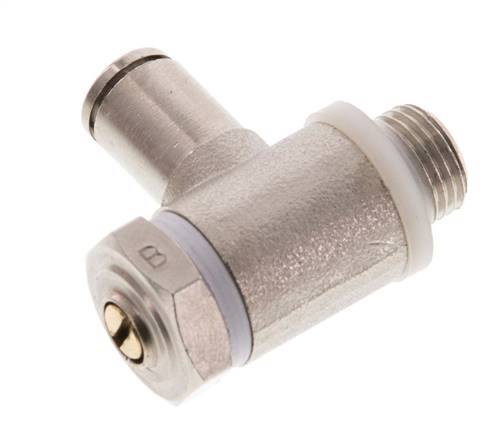 Válvula reguladora de caudal Codo de salida de contador 4 mm - G1/8'' Latón Tornillo ranurado Banjo