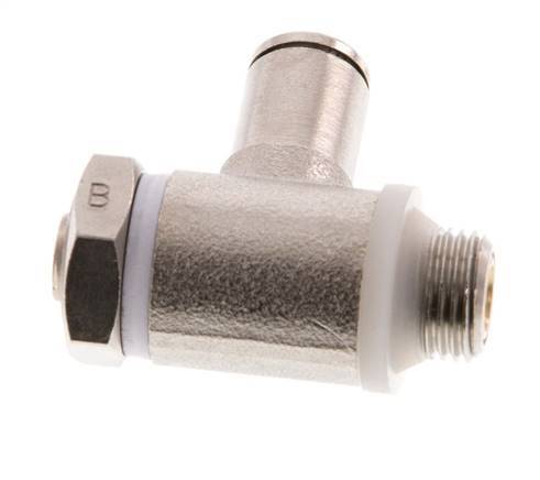 Válvula reguladora de caudal Codo de salida de contador 4 mm - G1/8'' Latón Tornillo ranurado Banjo