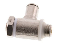 Válvula reguladora de caudal Codo de salida de contador 4 mm - G1/8'' Latón Tornillo ranurado Banjo