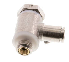 Válvula reguladora de caudal Codo de salida de contador 4 mm - G1/8'' Latón Tornillo ranurado Banjo