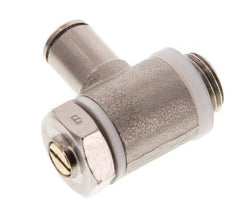 Válvula reguladora de caudal Codo de salida de contador 6 mm - G1/4'' Latón Tornillo ranurado Banjo