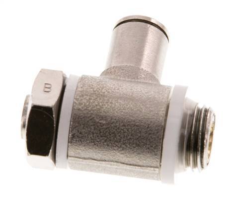 Válvula reguladora de caudal Codo de salida de contador 6 mm - G1/4'' Latón Tornillo ranurado Banjo