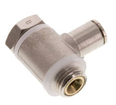 Válvula reguladora de caudal Codo de salida de contador 6 mm - G1/4'' Latón Tornillo ranurado Banjo