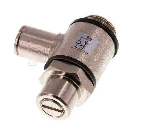 Válvula reguladora de caudal Codo de salida de contador 8 mm - G3/8'' Latón Tornillo ranurado Banjo