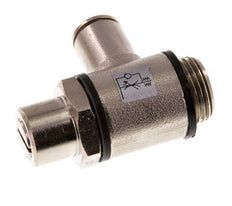 Válvula reguladora de caudal Codo de salida de contador 8 mm - G3/8'' Latón Tornillo ranurado Banjo