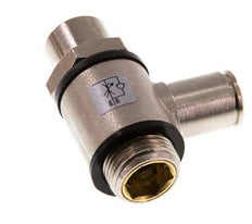 Válvula reguladora de caudal Codo de salida de contador 8 mm - G3/8'' Latón Tornillo ranurado Banjo