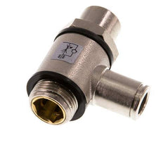 Válvula reguladora de caudal Codo de salida de contador 8 mm - G3/8'' Latón Tornillo ranurado Banjo