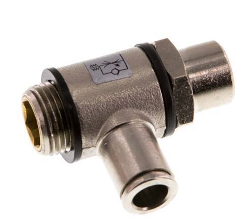 Válvula reguladora de caudal Codo de salida de contador 8 mm - G3/8'' Latón Tornillo ranurado Banjo