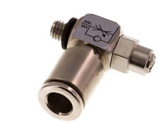 Válvula de control de flujo Codo Meter-In 6 mm - M5 Latón Tornillo Ranurado Banjo