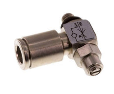 Válvula de control de flujo Codo Meter-In 6 mm - M5 Latón Tornillo Ranurado Banjo